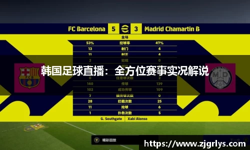 韩国足球直播：全方位赛事实况解说